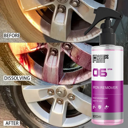 Car Rust Remover Spray - Fast Auto Rust Cleaner with Anti-Corrosion Protection & Tire Shine Maintenance Formula