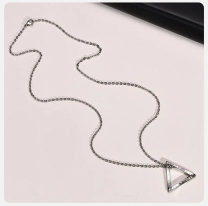 Vnox Norse Viking Pendant Necklace – Twisted Stainless Steel Mobius Triangle, Vegvisir & Valknut Geometric Charm
