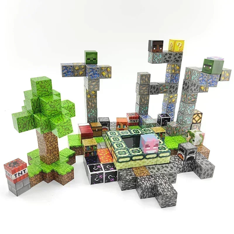 2025 DIY Magnetic Building Blocks – 10-300pcs Mini Puzzle Set for Kids Birthday Gifts