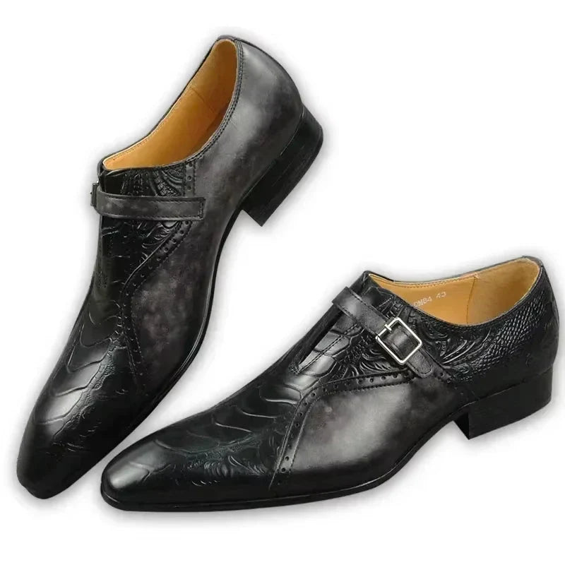 Men’s Genuine Leather Loafers - Soft Comfortable Formal Dress Shoes for Office, Wedding & Party