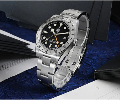 San Martin 39mm NH34 BB GMT Automatic Mechanical Sport Watch — Sapphire Luminous Waterproof 100m for Men Relogio SN0054