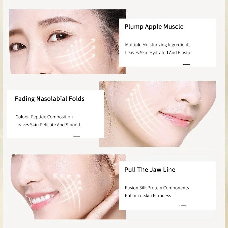 Soluble Gold Silk Face Lifting Threads Serum – Collagen Peptide Protein Essence for Anti-Aging & Firming Skin