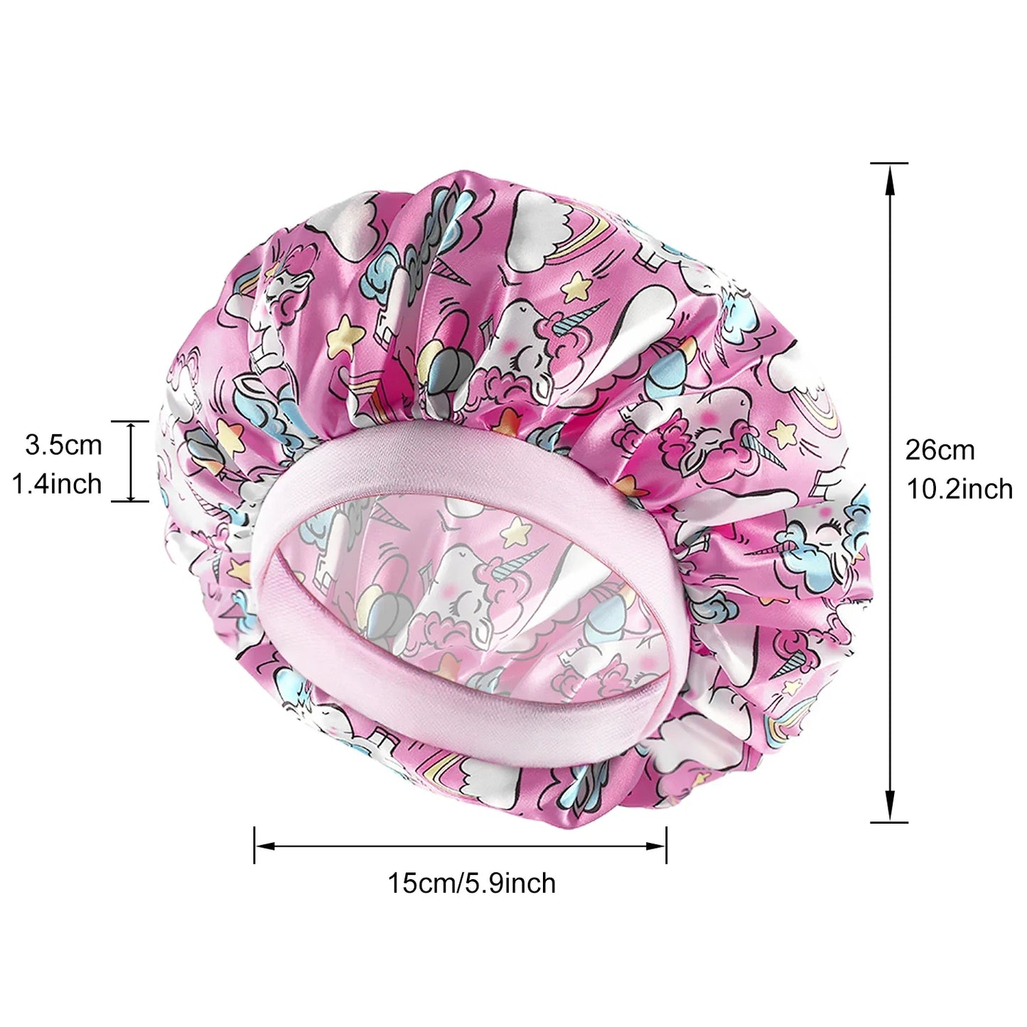 African Print Kids Satin Bonnet - Adjustable Ankara Sleep Cap for Babies & Children, Silk Shower Hat