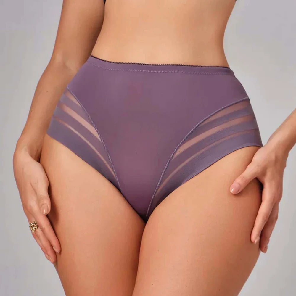 Women's Tummy Control Butt Lift Panties - Seamless Mesh Lower Belly Shapewear Briefs