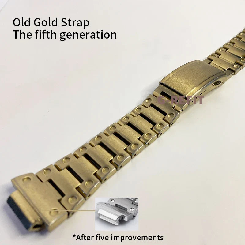 G-Refit V6.0 DW5600 Metal Bezel Kit - Stainless Steel Watch Band Strap & Case Accessories with Tools for GWB5600/GWM5610