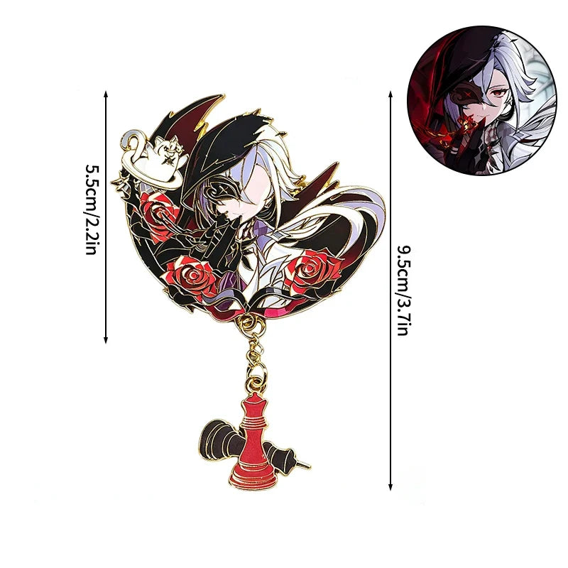 Honkai Star Rail & Genshin Impact Character Pins - Kawaii Metal Cosplay Brooch Badges for Fans