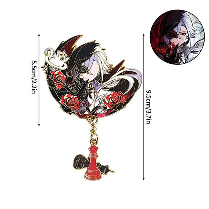 Honkai Star Rail & Genshin Impact Character Pins - Kawaii Metal Cosplay Brooch Badges for Fans