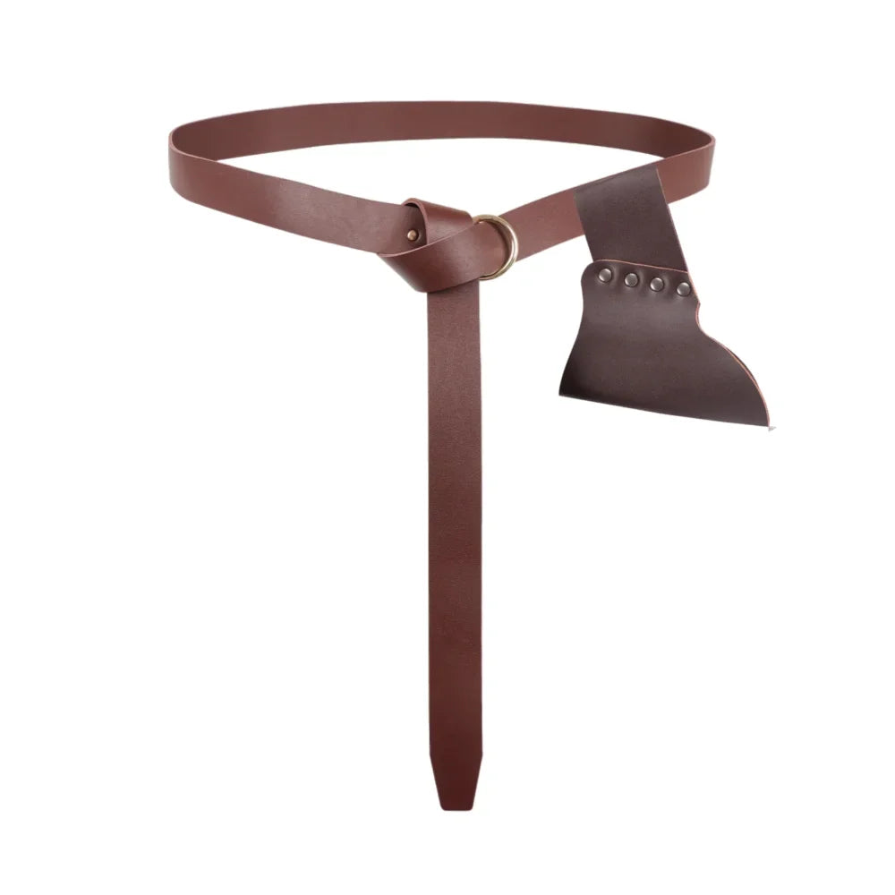 Medieval Leather Scabbard - Viking Knight Sword Holder for Renaissance Cosplay, Halloween & Stage Performance