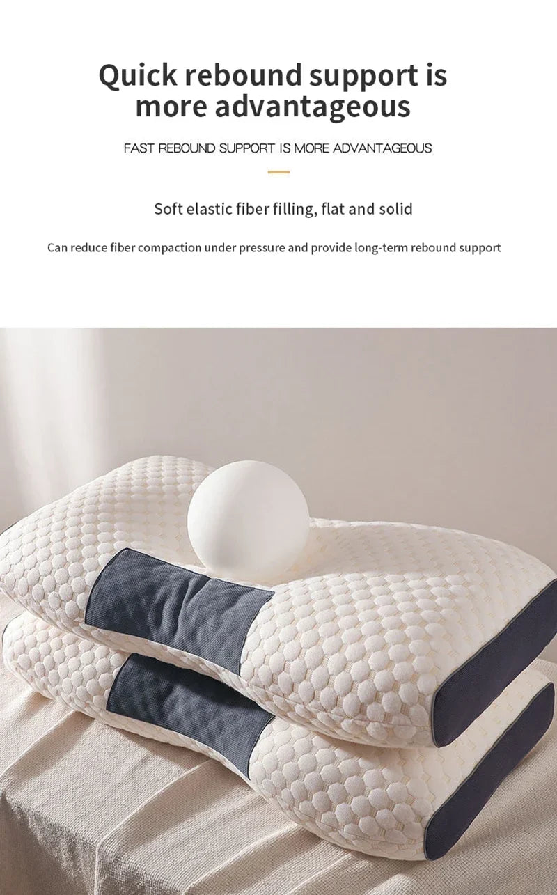 2024 New Neck Pillow – Cervical Orthopedic Soybean Fiber Massage Pillow for Sleep & Neck Protection