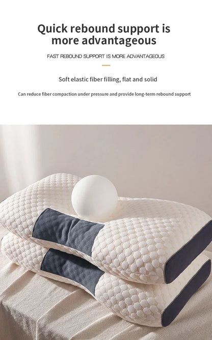 2024 New Neck Pillow – Cervical Orthopedic Soybean Fiber Massage Pillow for Sleep & Neck Protection