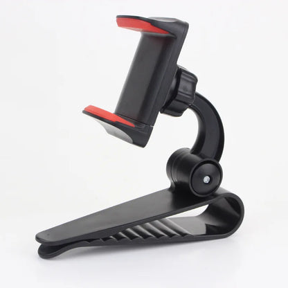 Car Sun Visor Phone Holder - 360° Rotating Universal Navigation Mount Clip