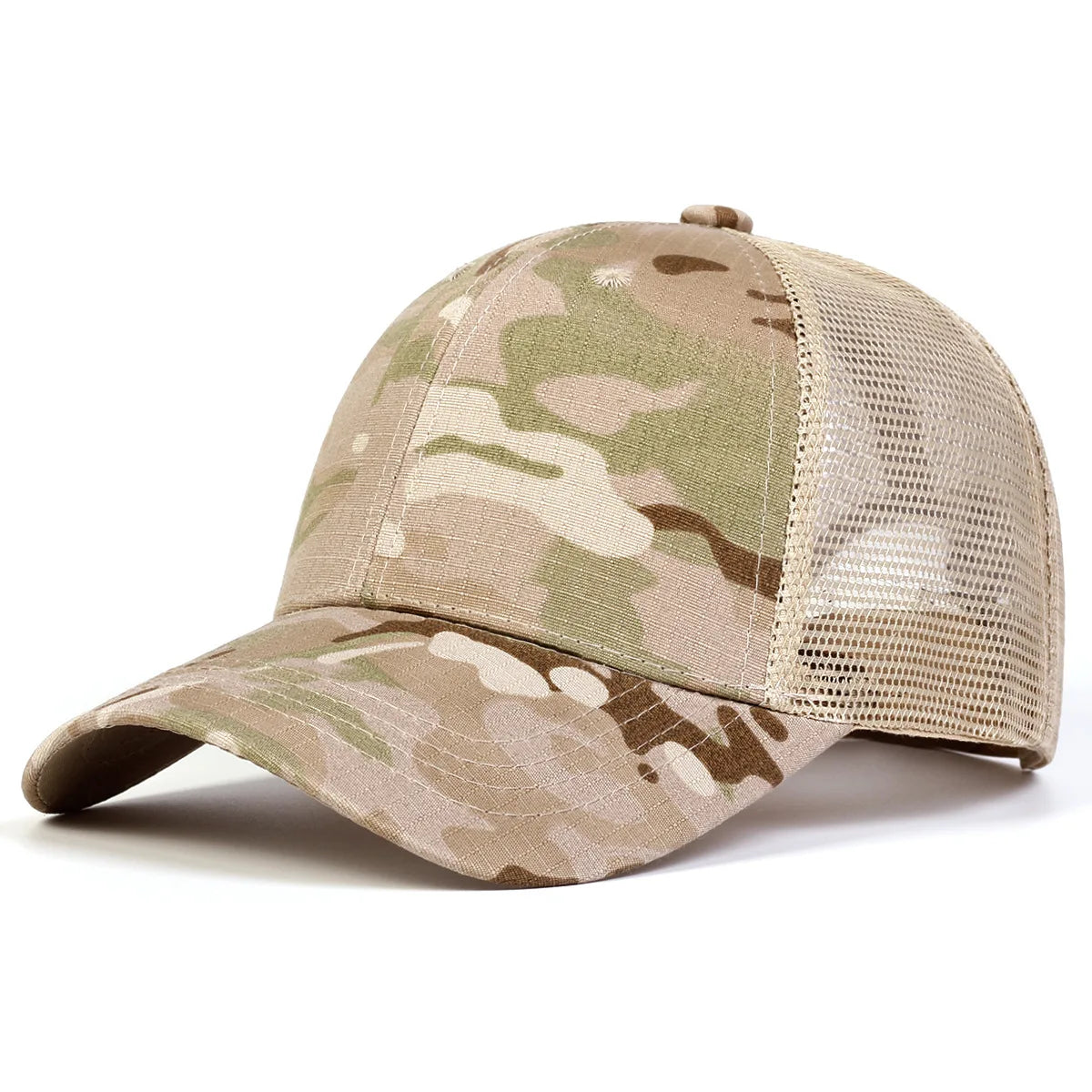 Men’s Mesh Baseball Cap - Breathable Outdoor Sports Sunshade Hat with Adjustable Duckbill Design