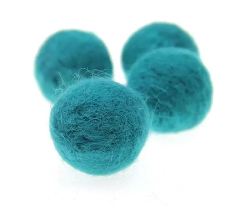 Round Wool Felt Balls - 20mm Mixed Color Pom Poms for DIY Crafts Home Decoration 10pcs Pack