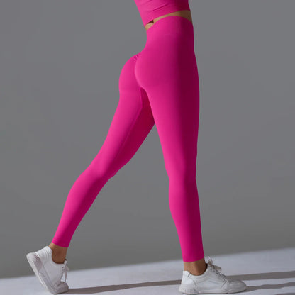 Women's Seamless Yoga Leggings – High Waist Tummy Control, Scrunch Butt Lifting Gym Workout & Outdoor Sports Fitness Pants