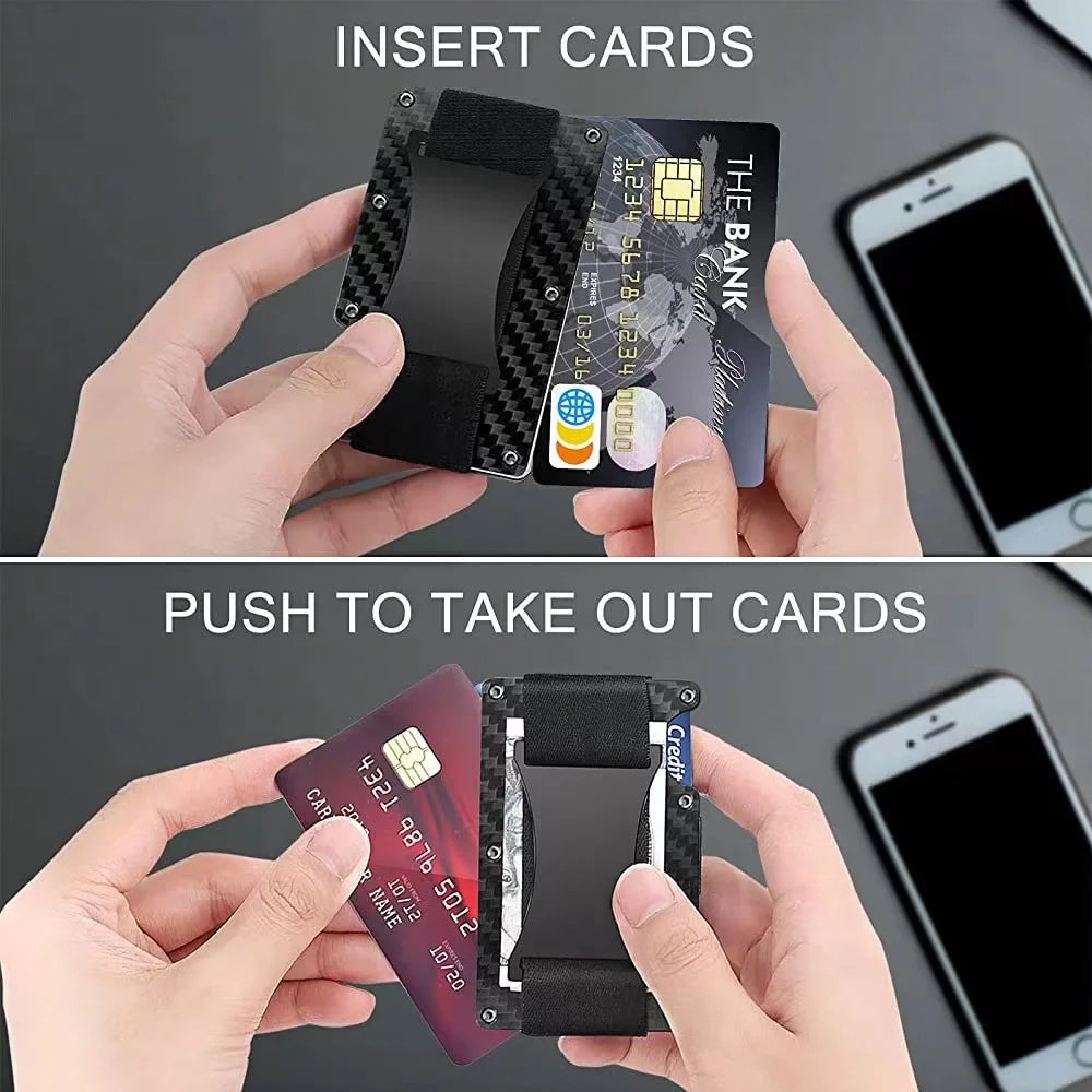 RFID Blocking Metal Wallet – Slim Aluminum Credit Card Holder & Money Clip for Business and ID, 2024 All Colors