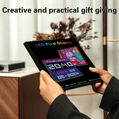 64x64 RGB LED Pixel Display Matrix Panel, Programmable Pixel Art Screen with Bluetooth App Control