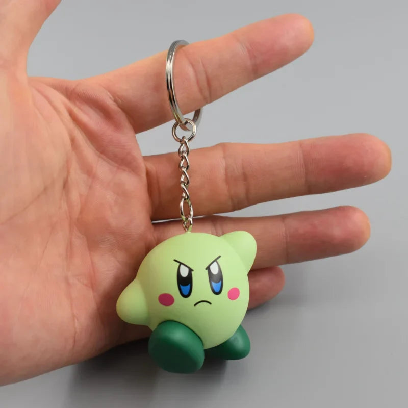 Kirby Cartoon Keychain – Colorful Anime Doll Pendant for Backpack, Bag Decoration & Kids Gift
