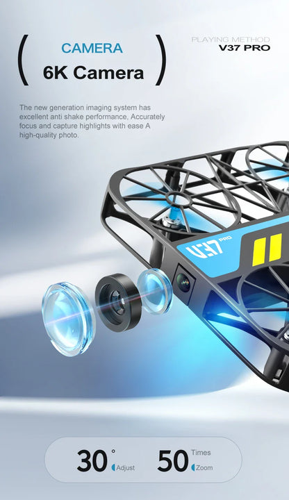 4DRC V37 Mini 8K Drone – Portable 4K HD WiFi FPV Quadcopter with Camera, RC Helicopter Toy & Family Gift