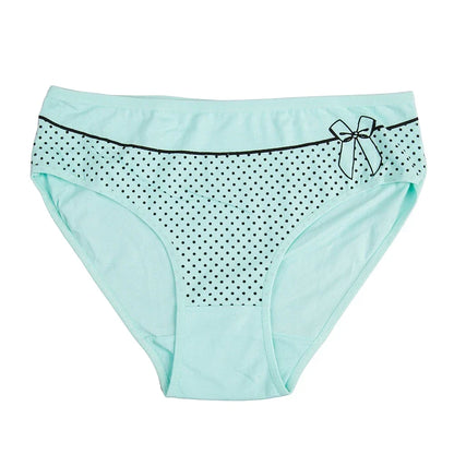 6 Pcs Women’s Cotton Briefs Set - Plus Size Sexy Print Mid-Rise Panties with Breathable Cotton Crotch