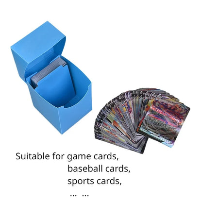 Trading Card Storage Box - 100+ Deck Game Card Carrying Case for Baseball Cards & Family Games