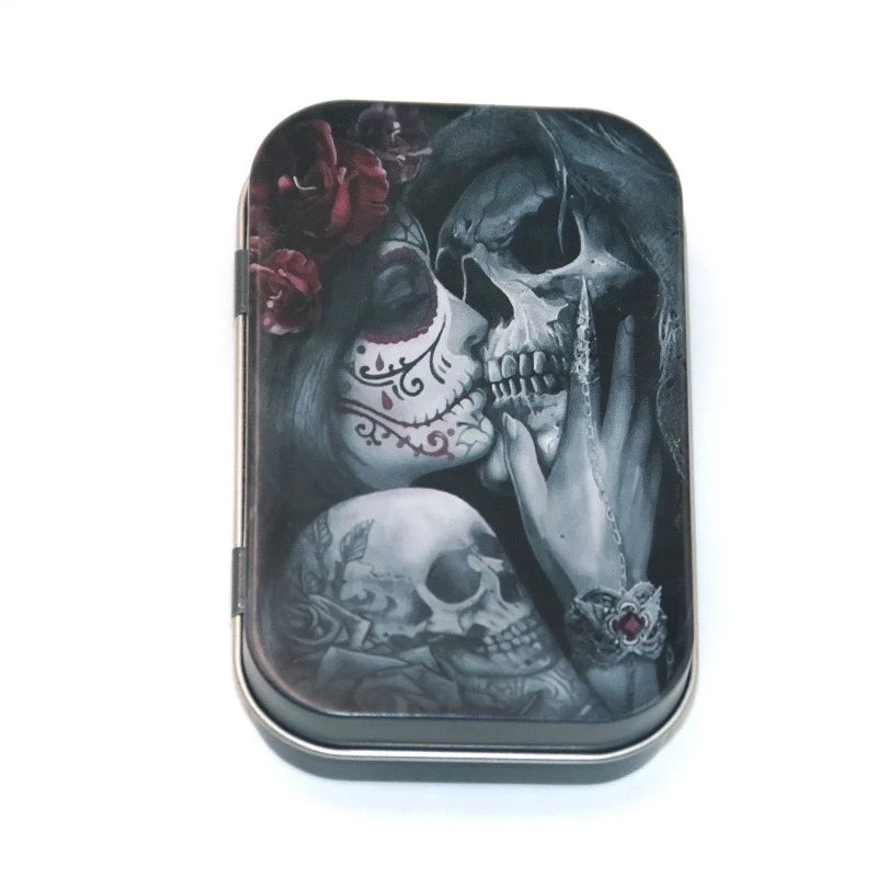 Metal Flip Storage Tin - Sealed Tobacco, Rolling Paper, Jewelry, Candy, Coin & Key Organizer