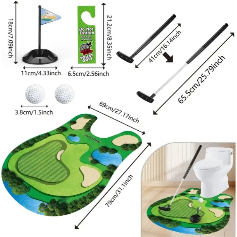 Set of 5 Toilet Golf Balls – Fun Leisure Indoor Golf Game, Perfect Gift for Dad or Boyfriend