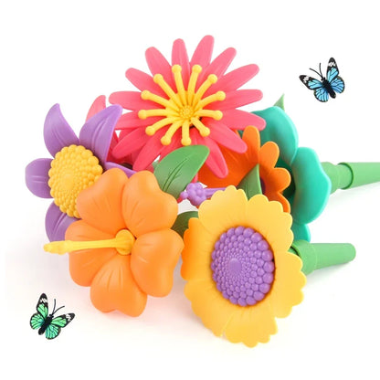 STEM Flower Garden Building Toy - Creative Educational Construction Set for Kids Ages 3-7
