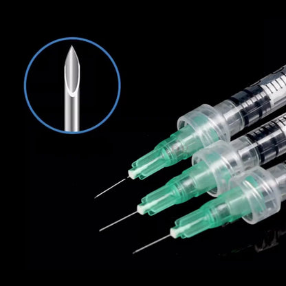 100pcs 32G Disposable Syringe Needles (4mm, 6mm, 8mm, 13mm) - Painless Small Needle Irrigator & Eyelid Tool Parts