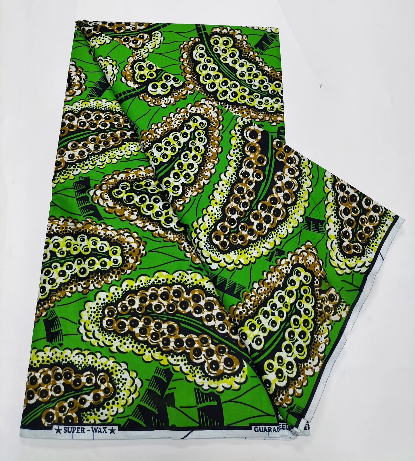 African Real Wax Print Fabric - 100% Cotton Nigerian Ankara Sewing Material for Party Dresses