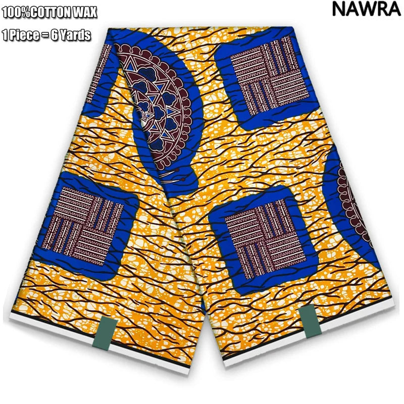 2026 African Real Wax Print Fabric - 100% Cotton Ghana Style Soft Ankara Pagne