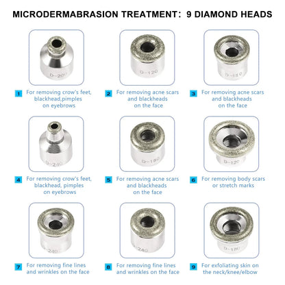 Wireless Diamond Microdermabrasion Machine - Deep Skin Cleansing Blackhead Remover Anti Aging Facial Care Tool