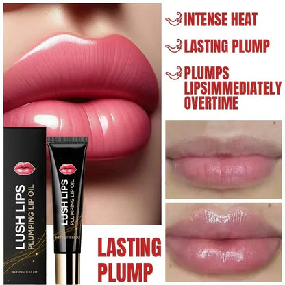 Long-Lasting Volumizing Lip Serum – Plumping Gloss Oil for Fuller Lips, Fine Line Smoothing & Deep Moisturizing Lip Care