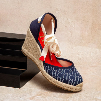 Women’s 8CM Wedge Sandals - Comfortable Breathable Hemp Sole Holiday Beach Shoes