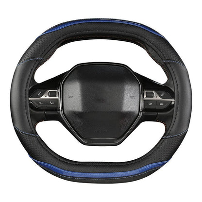 Peugeot 3008/4008/5008 Carbon Fiber & PU Leather Steering Wheel Cover — Car Interior Accessory