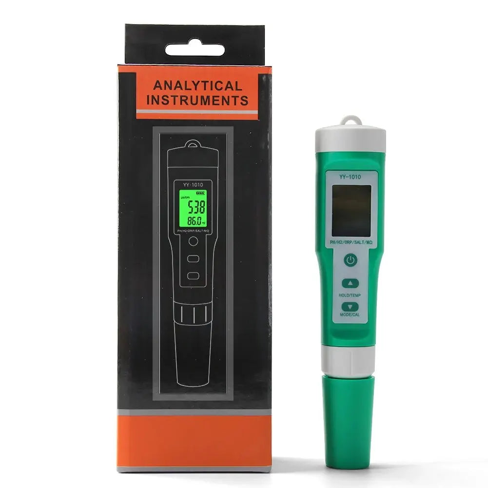 Yieryi TDS, EC, PH, Salinity & ORP Meter - H2, S.G, TEMP Water Quality Monitor for Pools & Aquariums