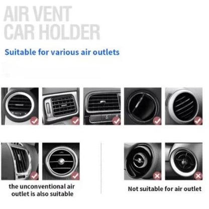 Universal 360° Car Phone Holder - Mini Air Vent Mount Stand for Smartphones