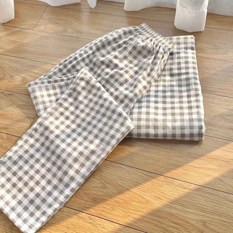 Men’s Plaid Pajama Pants - Soft Breathable Casual Lounge Trousers for Sleepwear & Nightwear