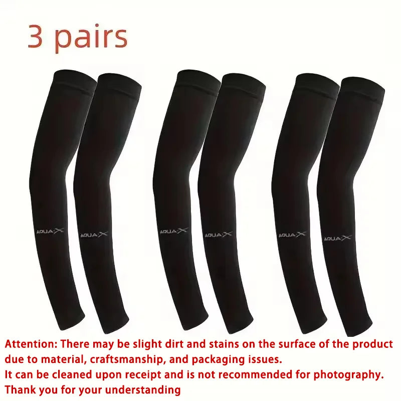 Breathable UV Sun Protection Arm Sleeves, 1/3 Pair Cooling Sports & Driving Outdoor Arm Guards for Summer Adventures