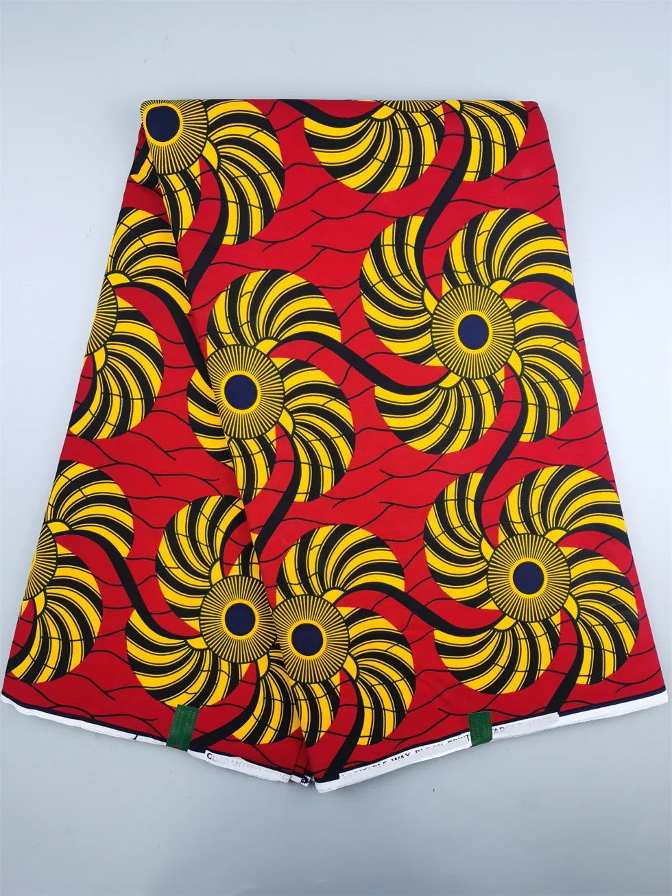 Guaranteed Original African Wax Fabric - 100% Cotton Real Ankara Print 6 Yards for Wedding Dresses & Sewing
