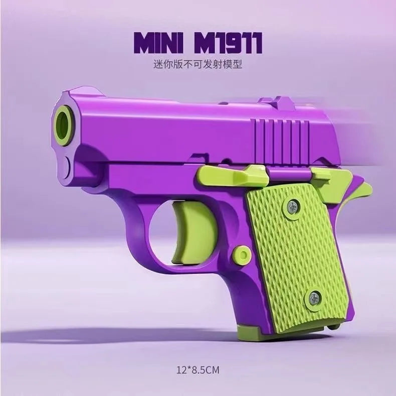 Mini 1911 Gravity Fidget Gun – ABS Plastic 3D Printed Stress Relief Toy for Boys and Kids Gift