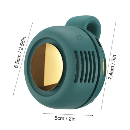 Portable Mini Handheld Bladeless Fan – Rechargeable Clip-On Waist or Desktop Fan for Outdoor Ventilation