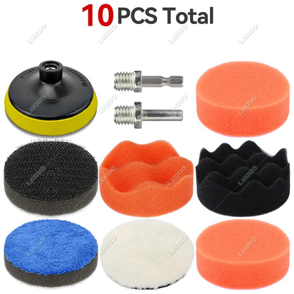3–7 Inch Sandpaper & Polishing Sponge Set 100–5000 Grit – Car Headlight Restoration Buffing Discs for Waxing, Sanding & Polishing