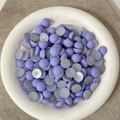ABS Flat Half Round Beads - 6mm & 10mm Matte Plastic Beads for Clothing Accessories