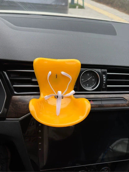 New 15-17cm Labubu Doll Safety Seat – Cute Doll Air Outlet Aromatherapy Decoration for Car Interior