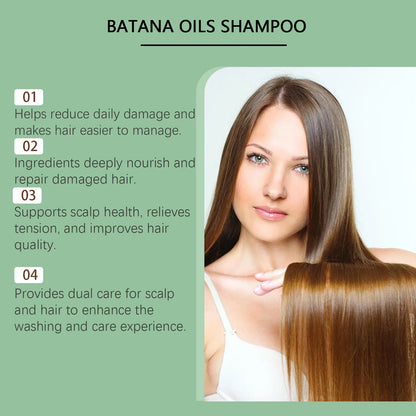 Organic Batana Oil Shampoo - Nourishing Rosemary Extract Formula for Scalp Care, Hair Repair & All Hair Types