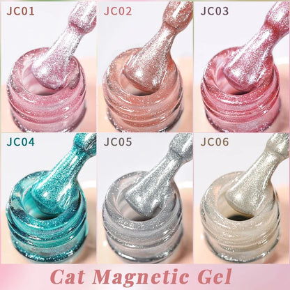 UR SUGAR Jelly Pink Cat Magnetic Gel Nail Polish 15ml - Glitter Ice Effect Soak Off UV LED Semi-Permanent Manicure Gel