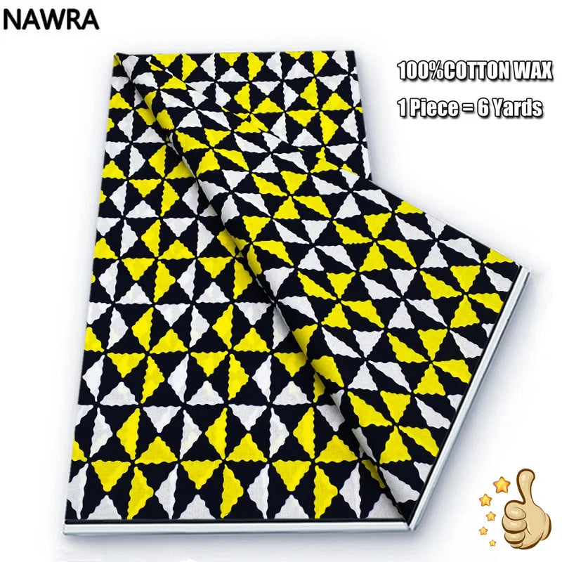 Original 100% Cotton African Wax Print Fabric - Soft Ankara Batik DIY Pagne