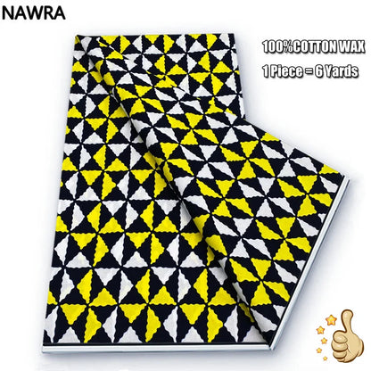 2026 African Real Wax Print Fabric - 100% Cotton Nigerian Ghana Style Pagne for Women