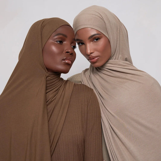 29 Color Jersey Hijab Scarf - Solid Cotton Stretch Muslim Head Wrap Turban Shawl