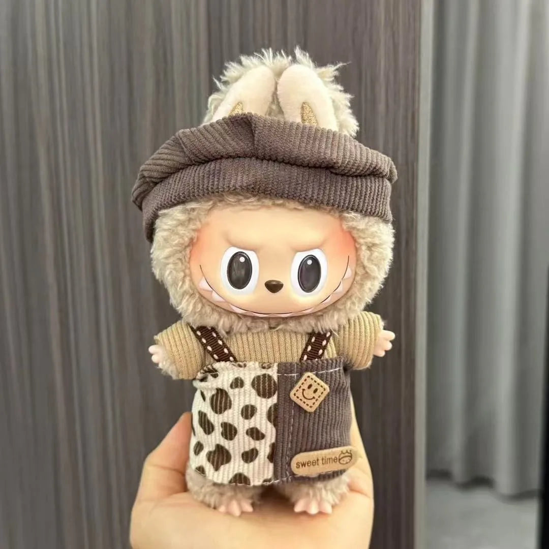 17cm Labubu V1–V2 Trendy Doll Clothes & Accessories – Idol Outfit for Kids Gift